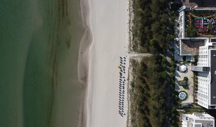 View of the sandy beach in Binz – Rugard Thermal Strandhotel uses rainwater for garden irrigation with a 12,500-liter tank