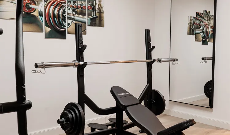 Partial overview of the fitness room at the Rugard Thermal Strandhotel in Binz on Rügen, perfect for workouts during your vacation on Rügen.
