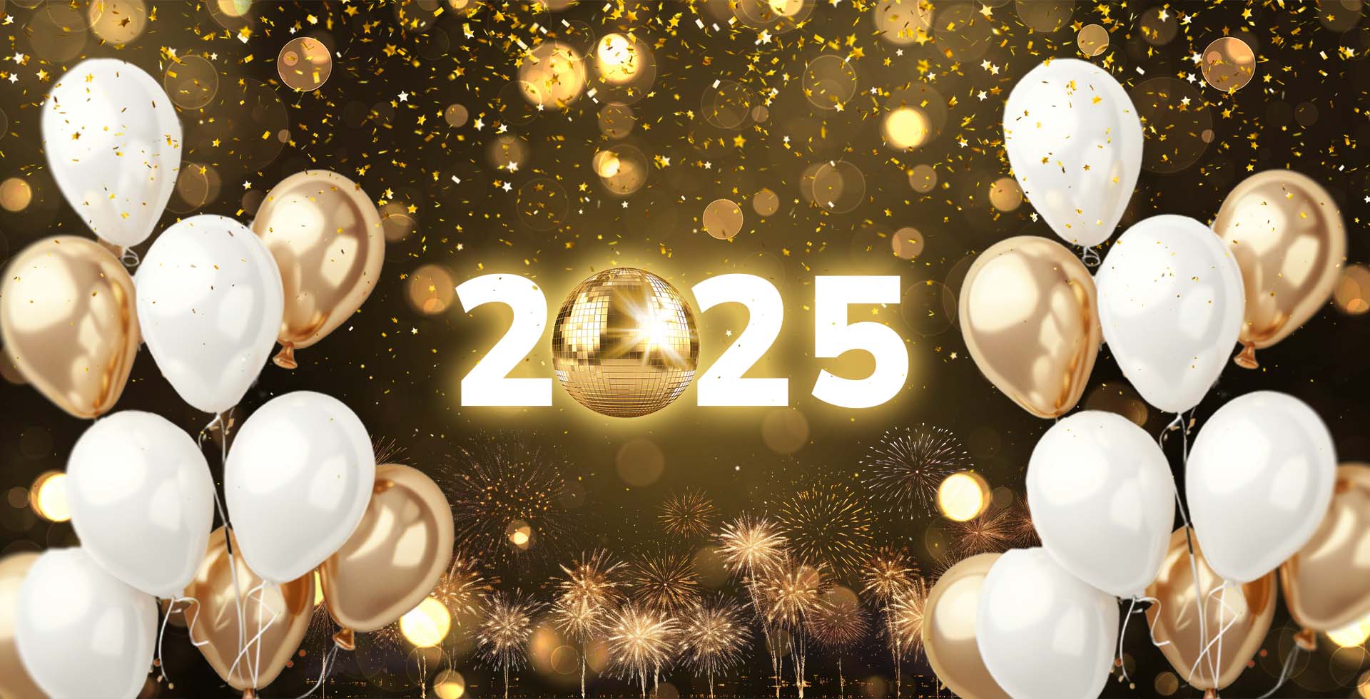 Silvestergrüße für das Jahr 2025.